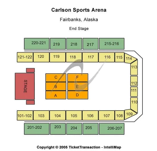  END STAGE Seating Map Seating Chart