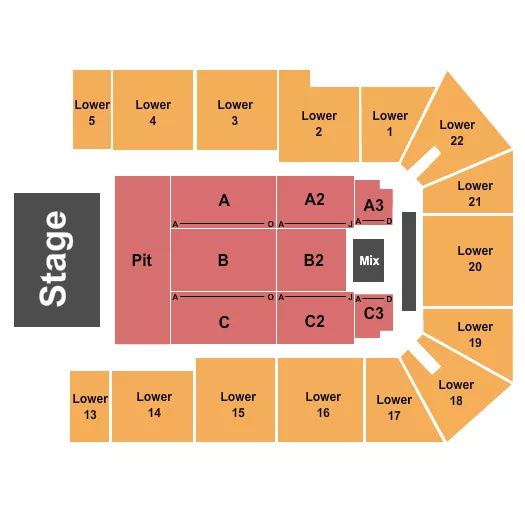  BRANTLEY GILBERT Seating Map Seating Chart