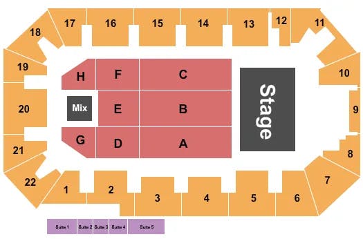  ENDSTAGE 2 Seating Map Seating Chart