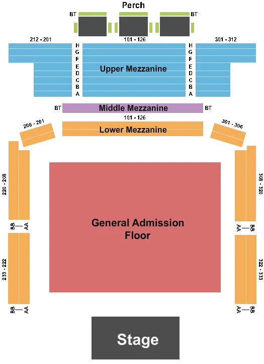  ANDY GRAMMAR Seating Map Seating Chart