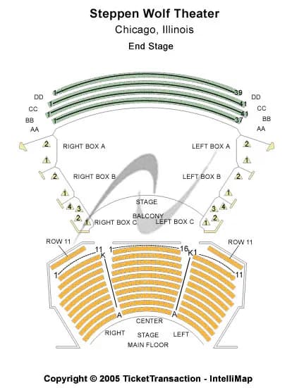  END STAGE Seating Map Seating Chart