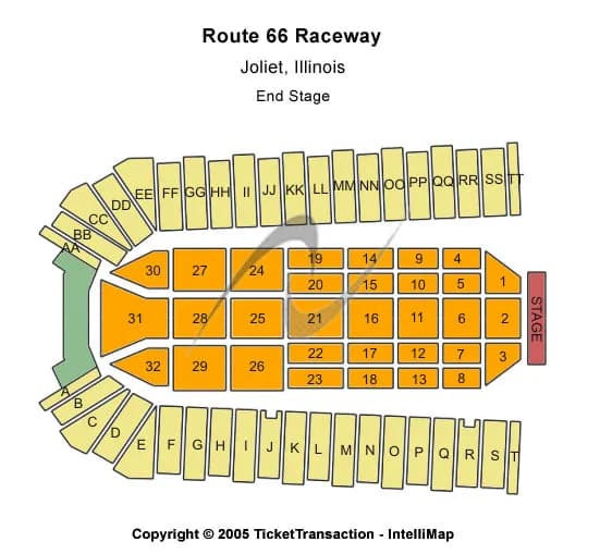  END STAGE Seating Map Seating Chart