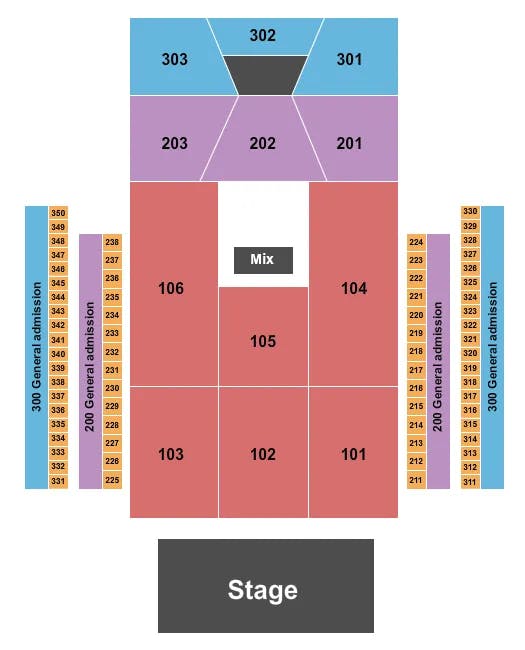  ENDSTAGE 100S 200S Seating Map Seating Chart