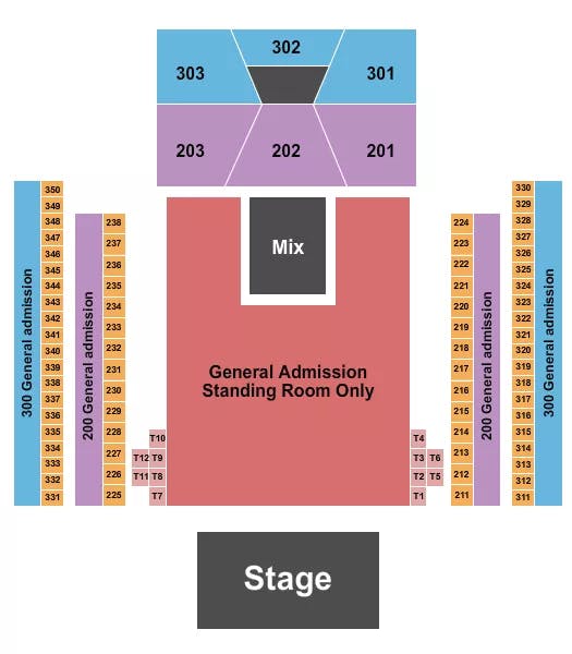  ENDSTAGE GA 3 Seating Map Seating Chart