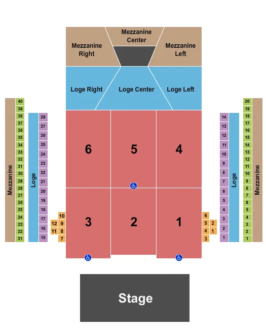  ENDSTAGE TABLES BOXES Seating Map Seating Chart