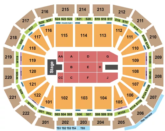  ENDSTAGE 4 Seating Map Seating Chart