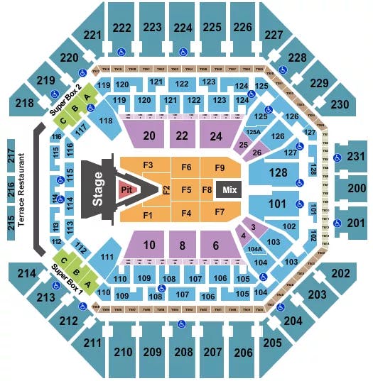  AEROSMITH Seating Map Seating Chart