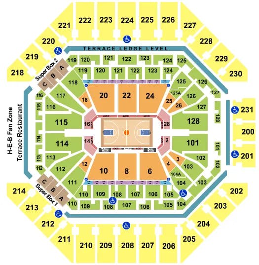  BASKETBALL 2 Seating Map Seating Chart