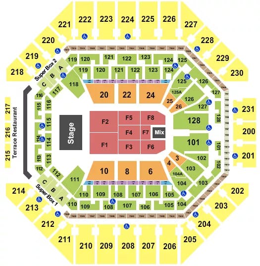  DADDY YANKEE Seating Map Seating Chart