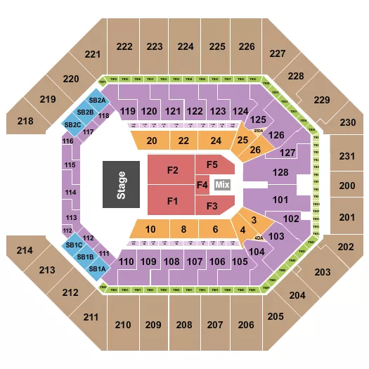  ENDSTAGE 5 Seating Map Seating Chart