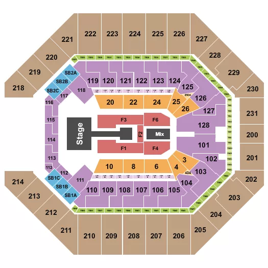  ENDSTAGE CATWALK Seating Map Seating Chart