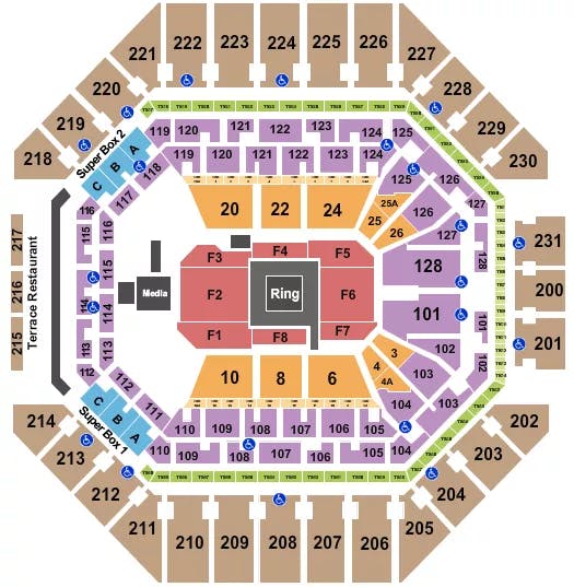  GOLDEN BOY BOXING Seating Map Seating Chart