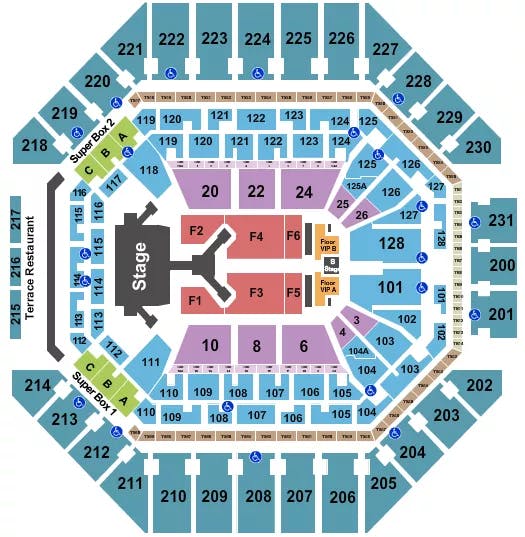  JONAS BROTHERS Seating Map Seating Chart