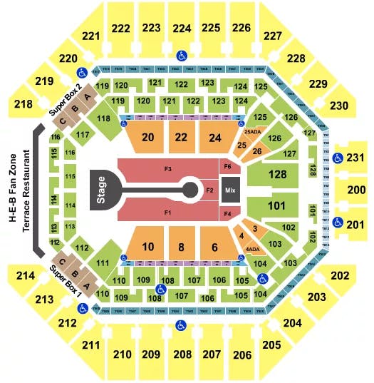  LAUREN DAIGLE Seating Map Seating Chart