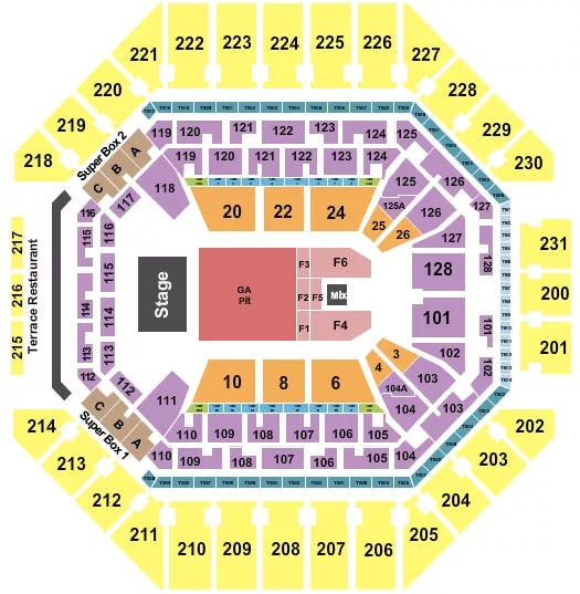  MY CHEMICAL ROMANCE Seating Map Seating Chart