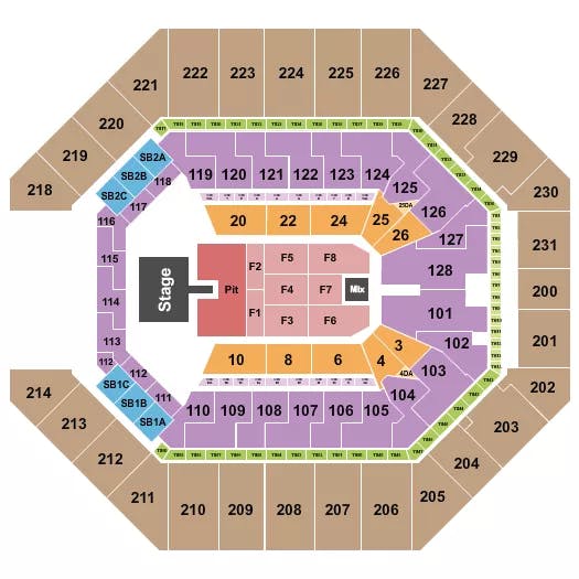  PARKER MCCOLLUM Seating Map Seating Chart