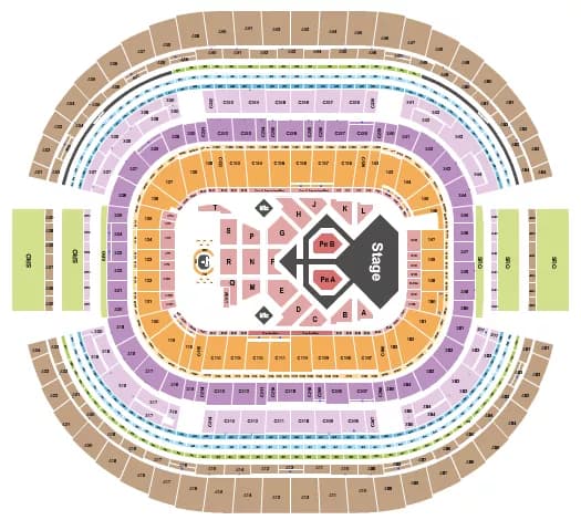 ATT STADIUM USHER Seating Map Seating Chart