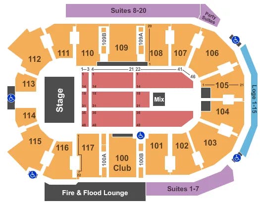  ENDSTAGE FULL CONCERT Seating Map Seating Chart