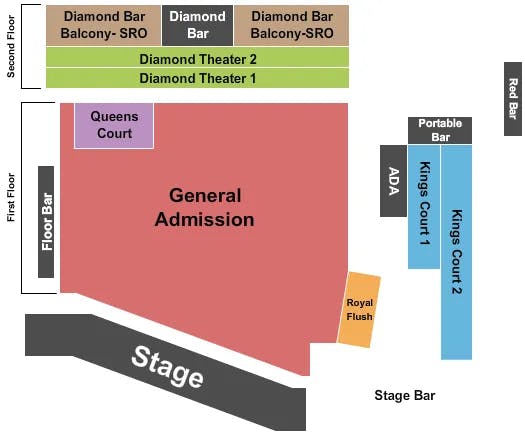  END STAGE Seating Map Seating Chart