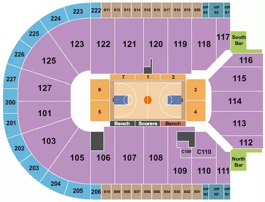  BASKETBALL GLOBETROTTERS Seating Map Seating Chart