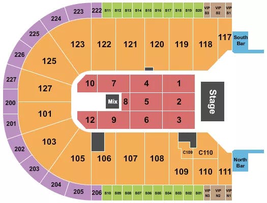  ENDSTAGE 2 Seating Map Seating Chart