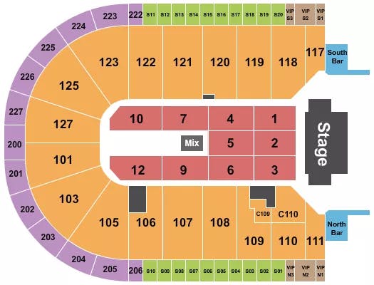  ENDSTAGE 4 Seating Map Seating Chart