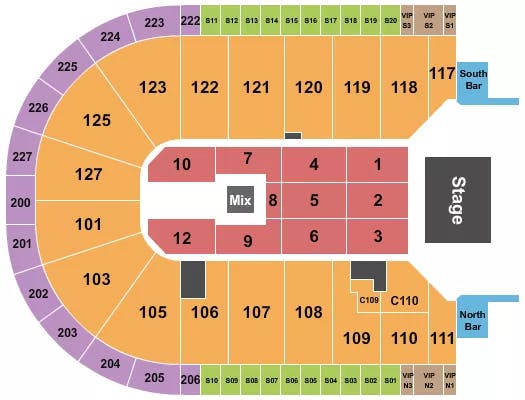  ENDSTAGE 5 Seating Map Seating Chart