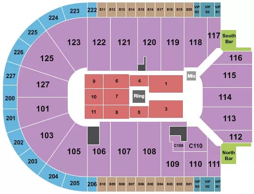  WWE Seating Map Seating Chart