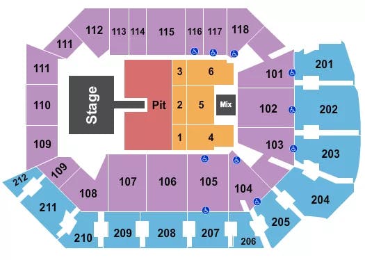  ENDSTAGE GA PIT 2 Seating Map Seating Chart