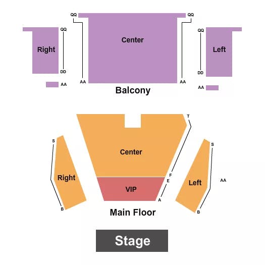  ENDSTAGE VIP Seating Map Seating Chart