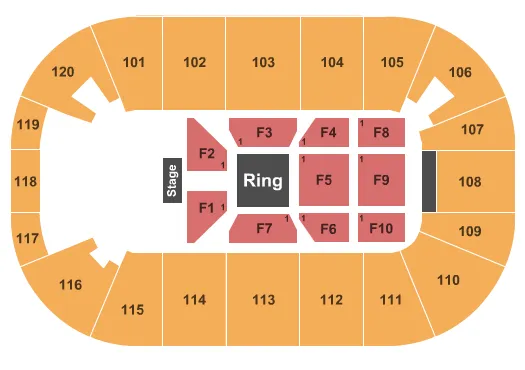  WWE Seating Map Seating Chart