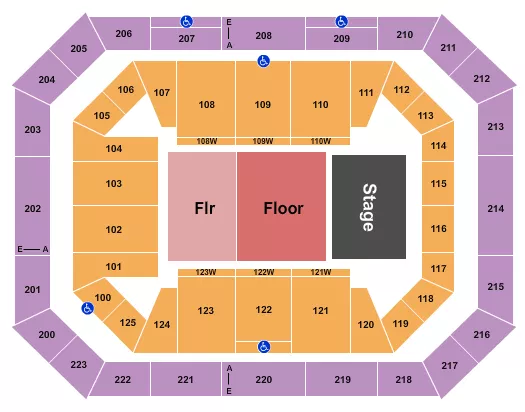  ENDSTAGE FLOOR FLR Seating Map Seating Chart