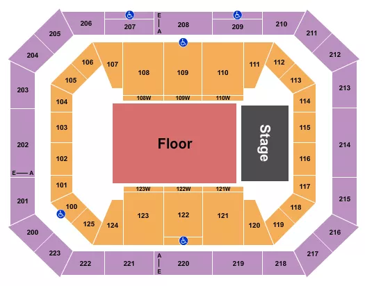  ENDSTAGE GA FLOOR SEATED Seating Map Seating Chart