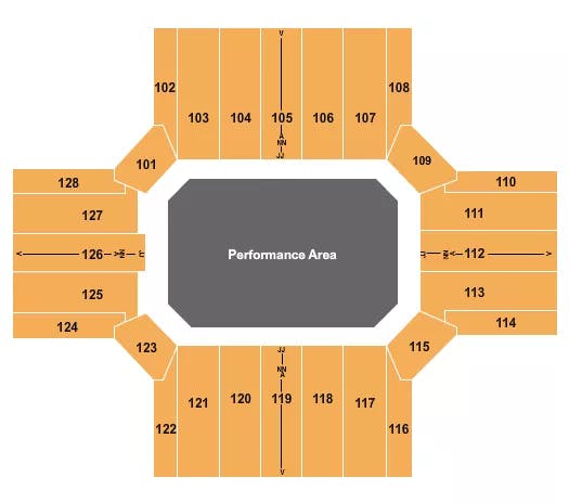  PERFORMANCE AREA Seating Map Seating Chart