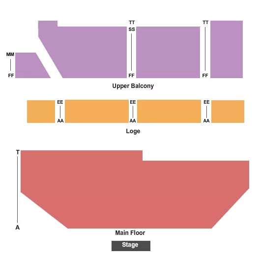  ENDSTAGE 2 Seating Map Seating Chart