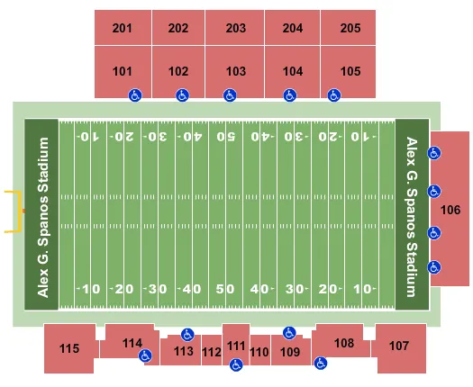  FOOTBALL Seating Map Seating Chart