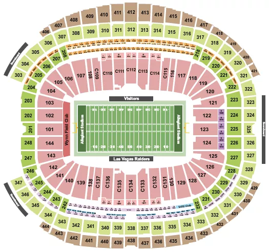  FOOTBALL ROWS NFL Seating Map Seating Chart