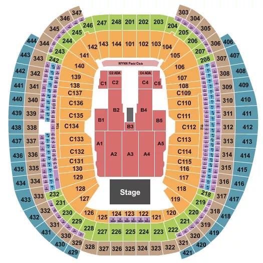 GEORGE STRAIT Seating Map Seating Chart