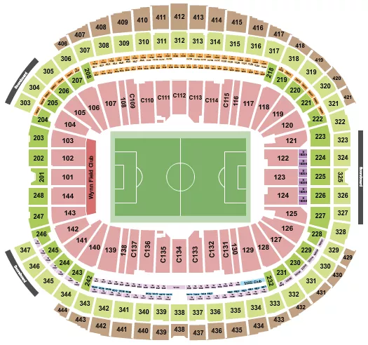  SOCCER ROW Seating Map Seating Chart