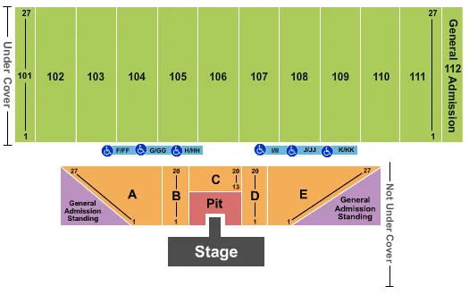  5 SECONDS OF SUMMER Seating Map Seating Chart