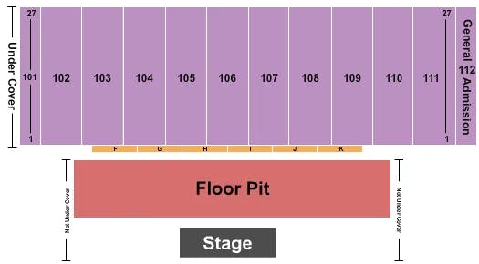  DROPKICK MURPHYS Seating Map Seating Chart