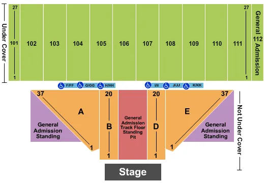 JAKE OWEN Seating Map Seating Chart