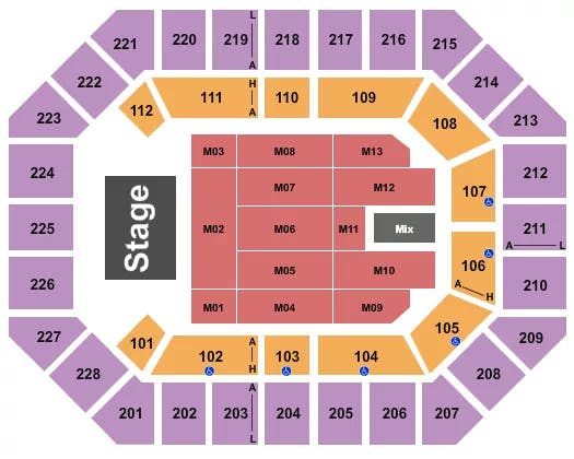  ENDSTAGE 3 Seating Map Seating Chart