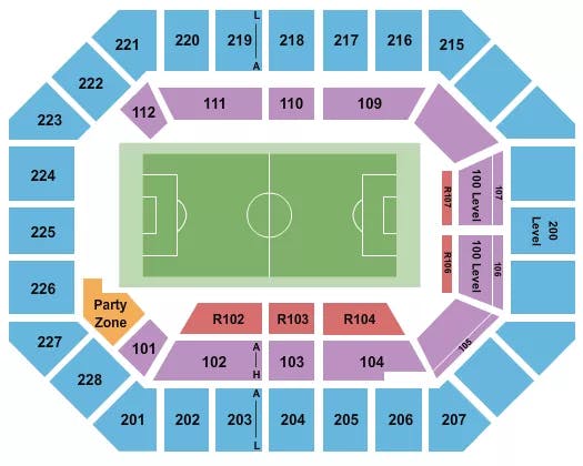  SOCCER 2 Seating Map Seating Chart