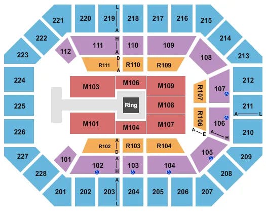  WWE 2 Seating Map Seating Chart