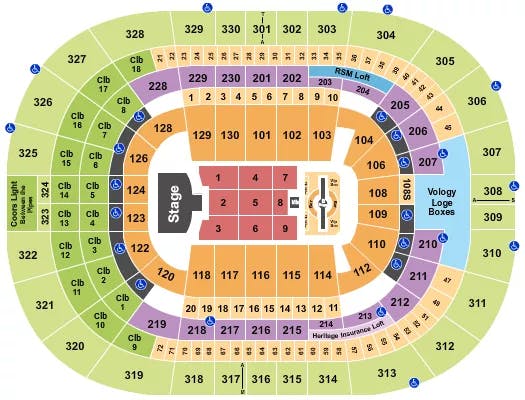  JUSTIN TIMBERLAKE Seating Map Seating Chart