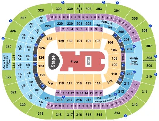  KACEY MUSGRAVES Seating Map Seating Chart