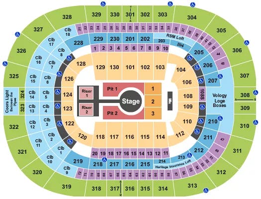  PESO PLUMA Seating Map Seating Chart