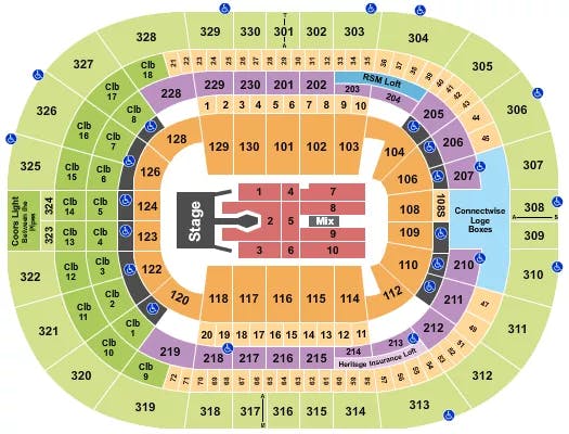  TIM MCGRAW Seating Map Seating Chart