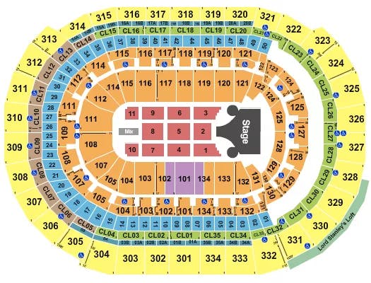  MISSY ELLIOTT Seating Map Seating Chart